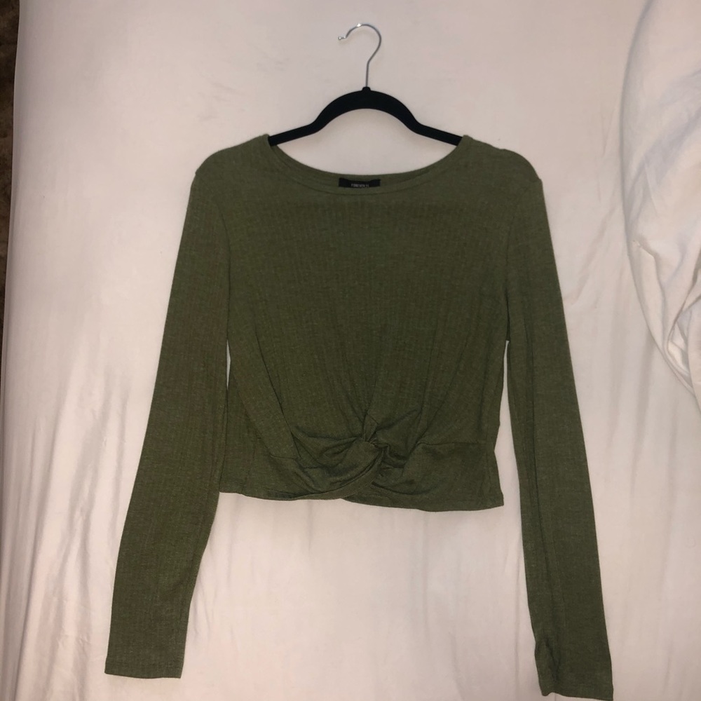 Knot-Twist Front Long-Sleeve